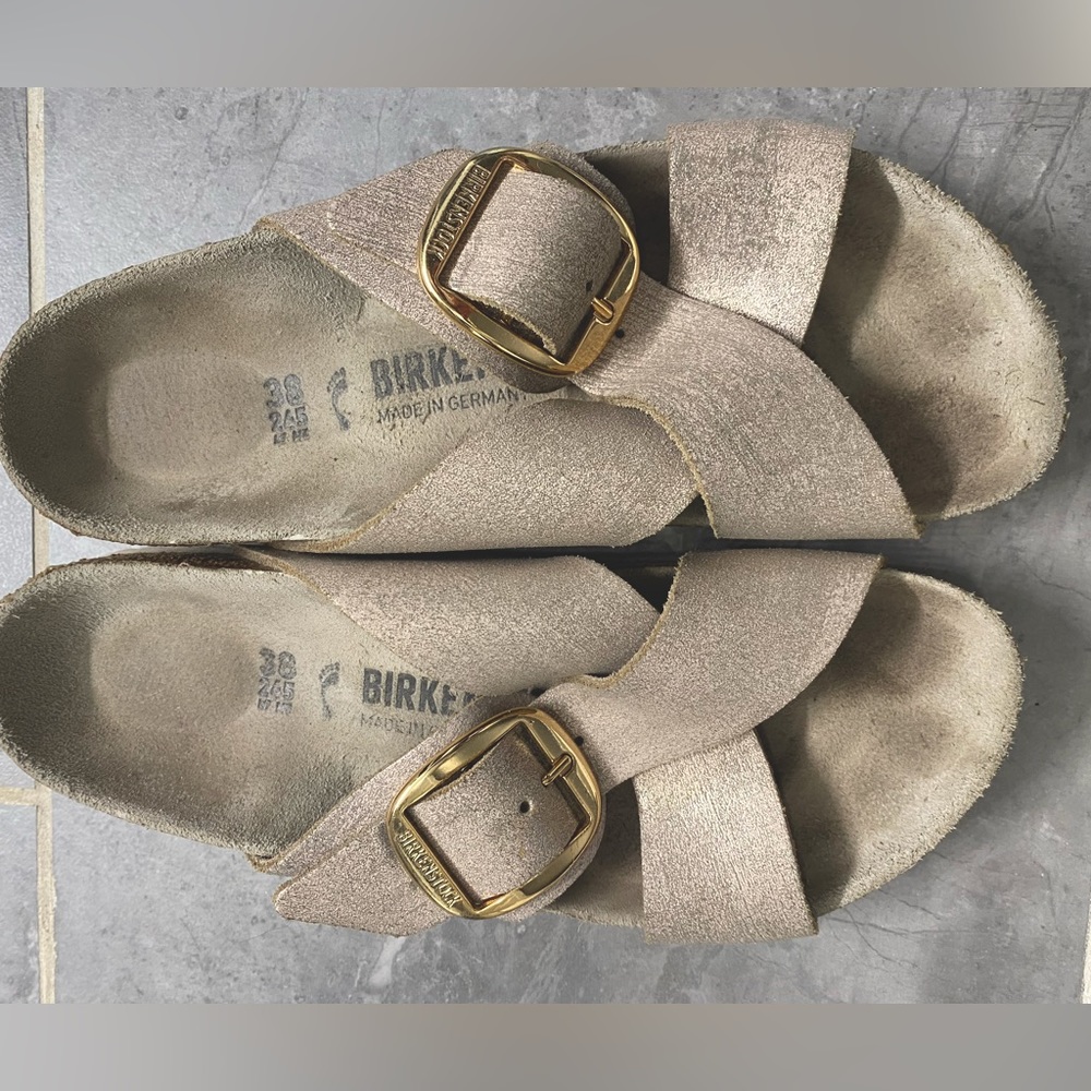 Birkenstock Siena bit buckle metallic rose size 38